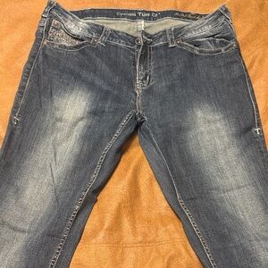 Cowgirl Tuff Women's Dark Blue Boot Cut Jeans